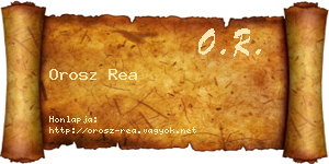 Orosz Rea névjegykártya